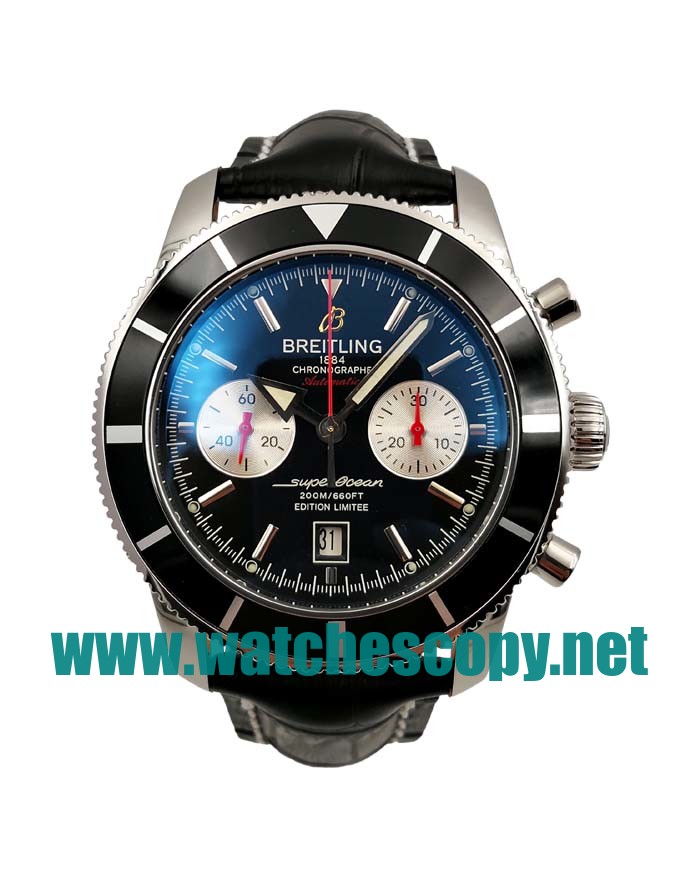 UK Cheap Breitling Superocean Heritage A23320 Fake Watches With Black Dials For Men