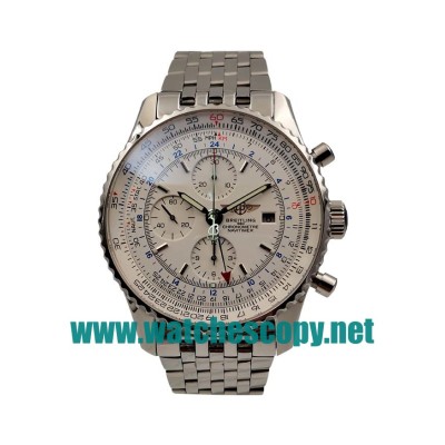 UK AAA Quality Breitling Navitimer World A24322 Replica Watches With White Dials For Men