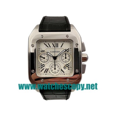 UK Replica Cartier Santos 100 W20090X8 Watches With Silver Dials For Men
