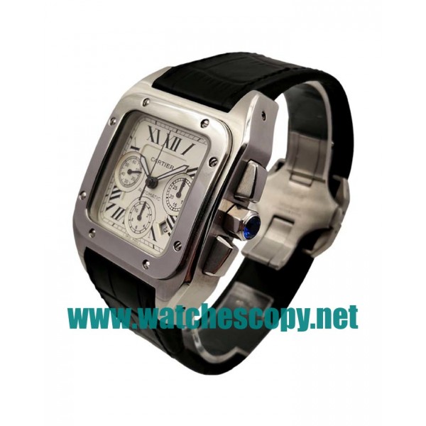 UK Replica Cartier Santos 100 W20090X8 Watches With Silver Dials For Men