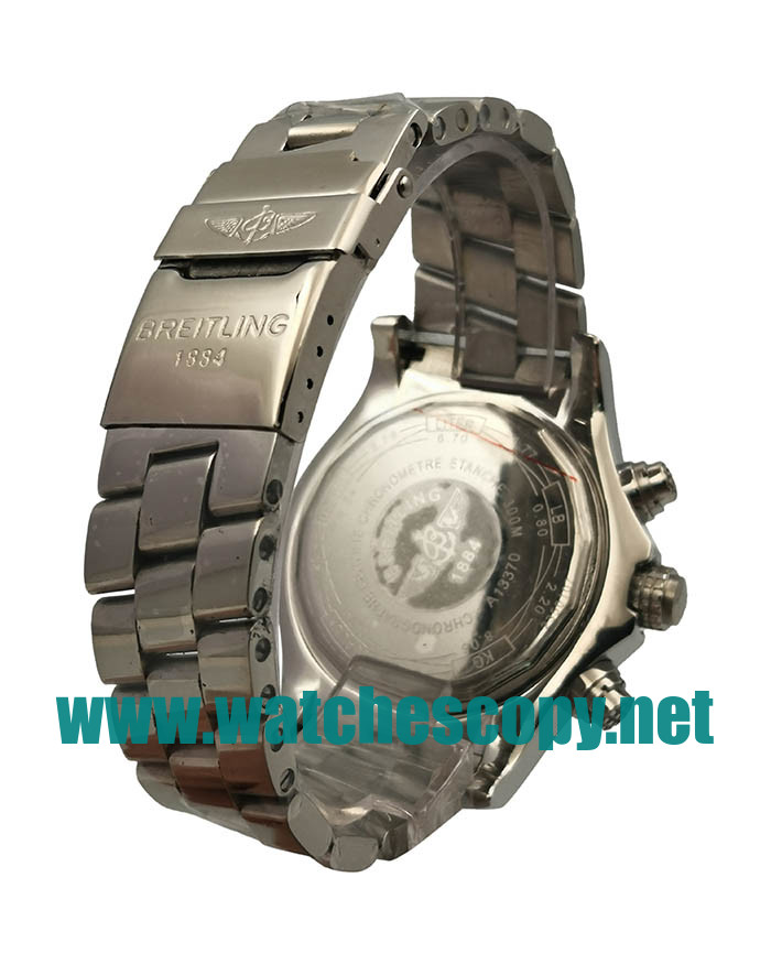 UK Best 1:1 Breitling Super Avenger A13370 Replica Watches With Black Dials For Men