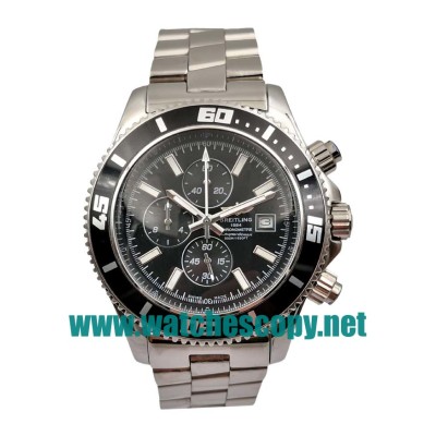 UK AAA Quality Breitling Superocean A1334102 Fake Watches With Black Dials For Men