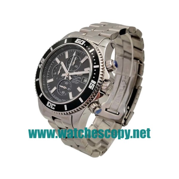 UK AAA Quality Breitling Superocean A1334102 Fake Watches With Black Dials For Men