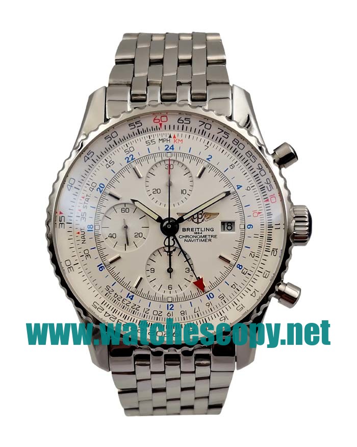 Swiss Made Breitling Navitimer A24322 Replica Watches With White Dials For Men