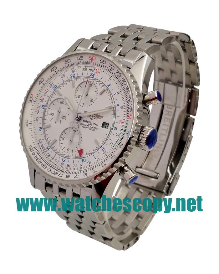 Swiss Made Breitling Navitimer A24322 Replica Watches With White Dials For Men