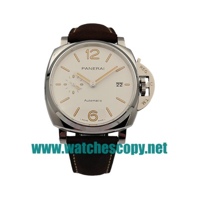 UK 42 MM Cheap Panerai Luminor Due PAM01046 Fake Watches With White Dials For Sale