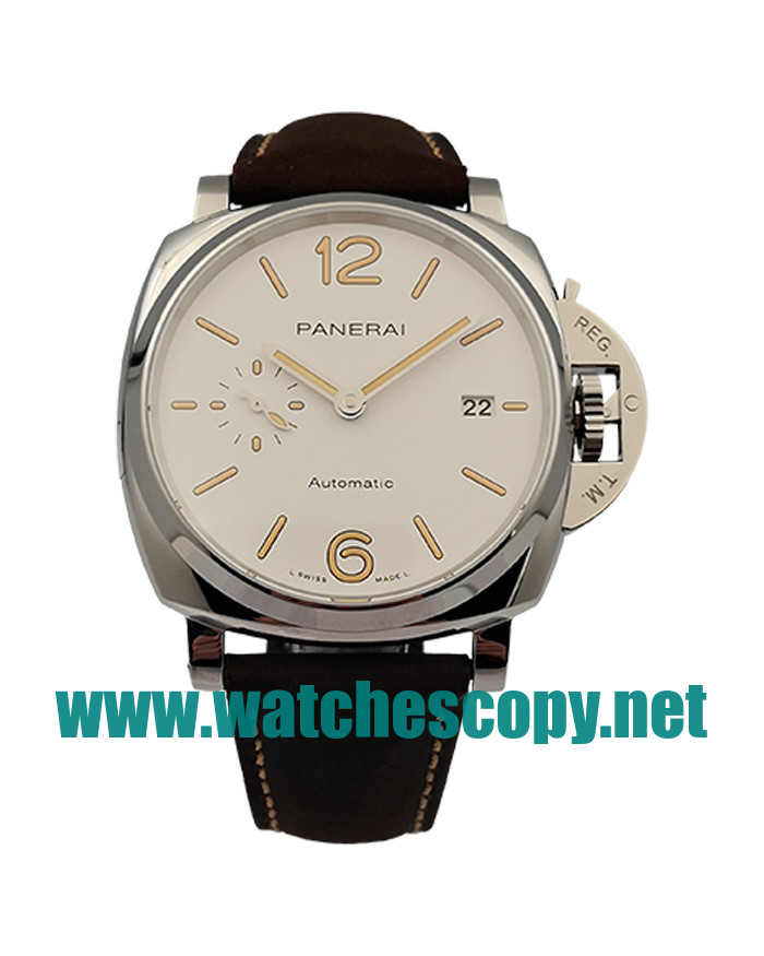 UK 42 MM Cheap Panerai Luminor Due PAM01046 Fake Watches With White Dials For Sale