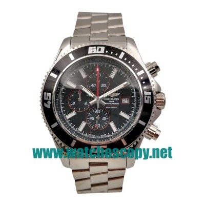 UK Cheap Breitling Superocean A1334102.BA81 Replica Watches With Black Dials For Men