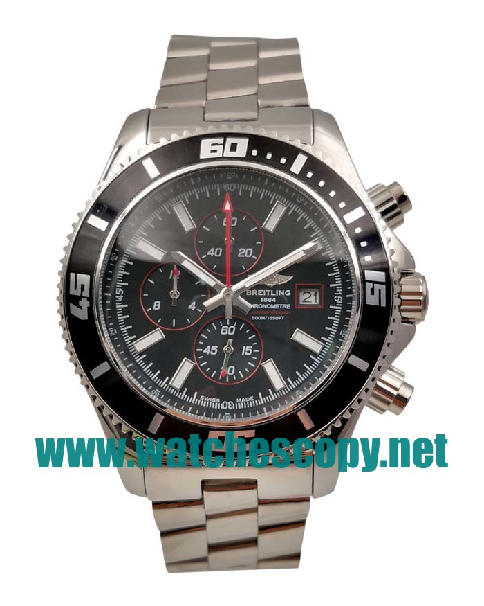 UK Cheap Breitling Superocean A1334102.BA81 Replica Watches With Black Dials For Men