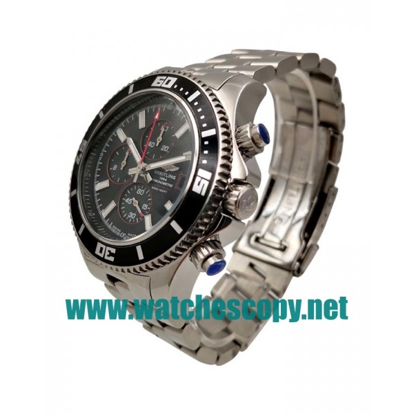 UK Cheap Breitling Superocean A1334102.BA81 Replica Watches With Black Dials For Men