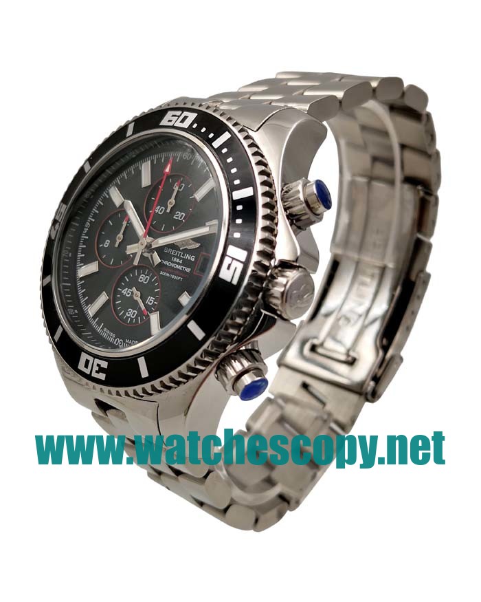 UK Cheap Breitling Superocean A1334102.BA81 Replica Watches With Black Dials For Men