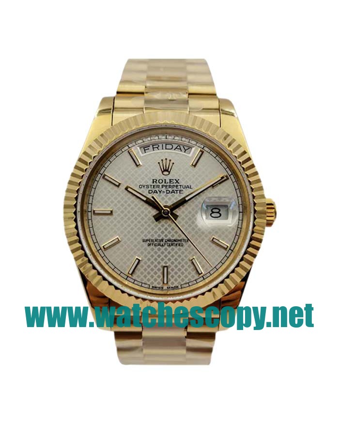 UK AAA Replica Rolex Day-Date 228238 - 40 MM Yellow Gold Cases For Sale