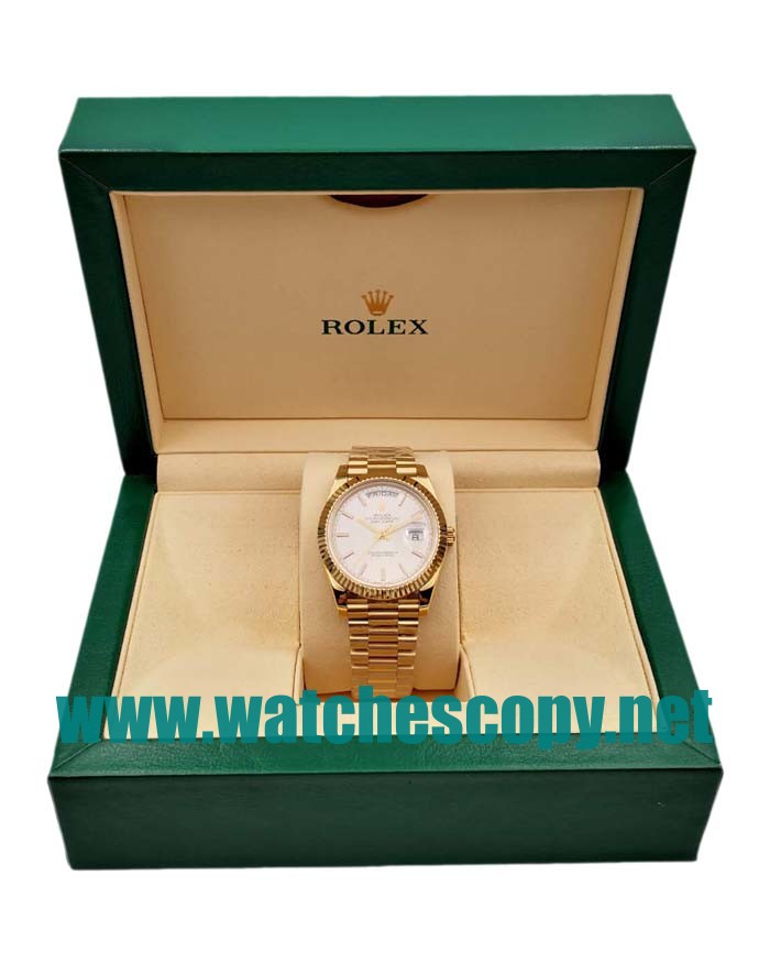 UK AAA Replica Rolex Day-Date 228238 - 40 MM Yellow Gold Cases For Sale