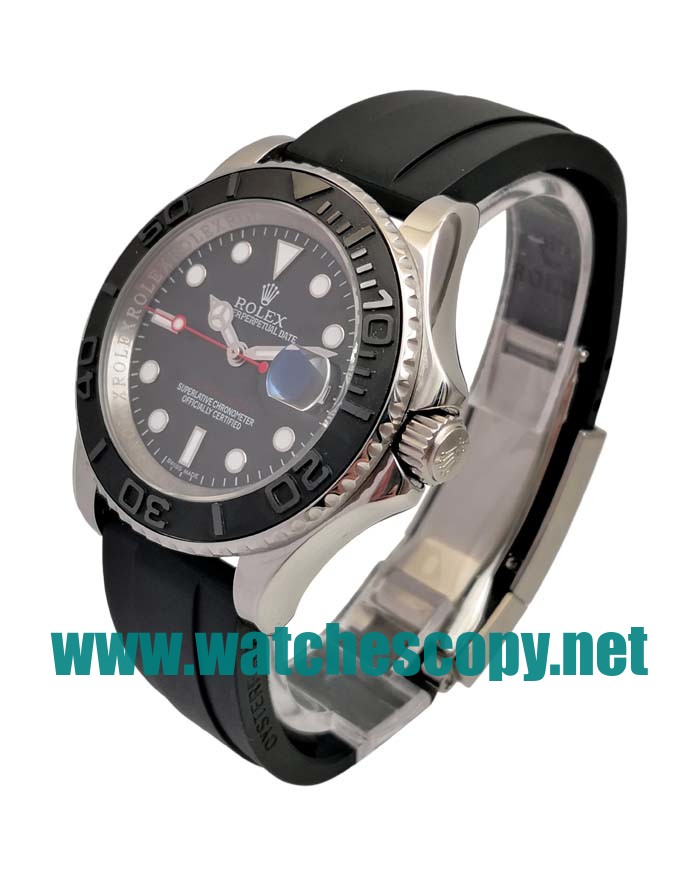 UK Best Quality Rolex Yacht-Master 116655 Fake Watches With Black Dials 