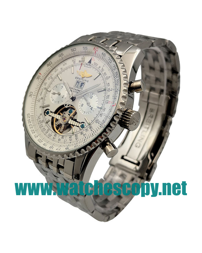 UK Top Quality Breitling Navitimer World A24322 Fake Watches With White Dials For Men