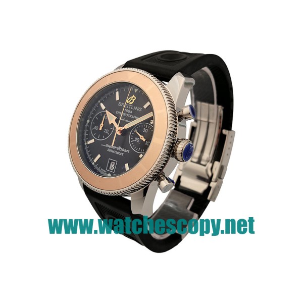 UK High Quality Breitling Superocean Heritage U23370 Fake Watches With Black Dials For Men