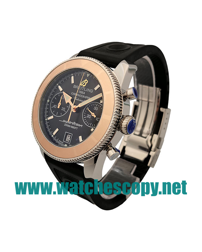UK High Quality Breitling Superocean Heritage U23370 Fake Watches With Black Dials For Men
