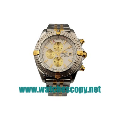 UK Cheap Breitling Chronomat Evolution B13355 Fake Watches With White Dials For Sale