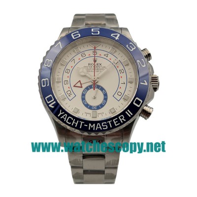 UK Perfect Replica Rolex Yacht-Master II 116680 Watches With White Dials For Men