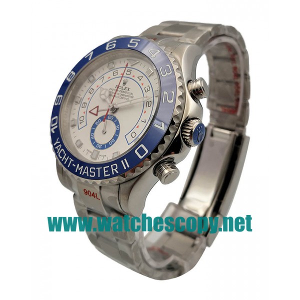 UK Perfect Replica Rolex Yacht-Master II 116680 Watches With White Dials For Men