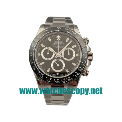 UK Perfect Replica Rolex Daytona Cosmograph 116500LN N Stainless Steel Black Dial Swiss 4130 Run 6@SEC