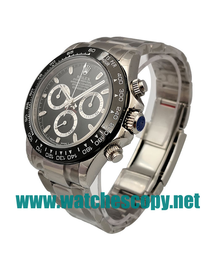 UK Perfect Replica Rolex Daytona Cosmograph 116500LN N Stainless Steel Black Dial Swiss 4130 Run 6@SEC