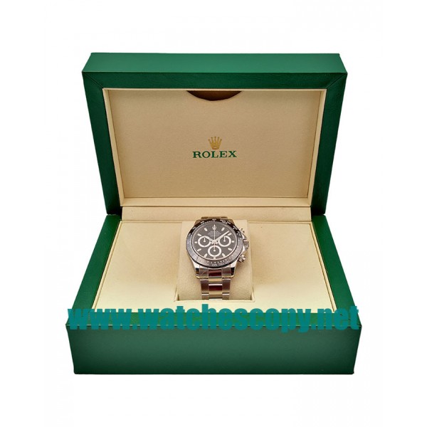 UK Perfect Replica Rolex Daytona Cosmograph 116500LN N Stainless Steel Black Dial Swiss 4130 Run 6@SEC