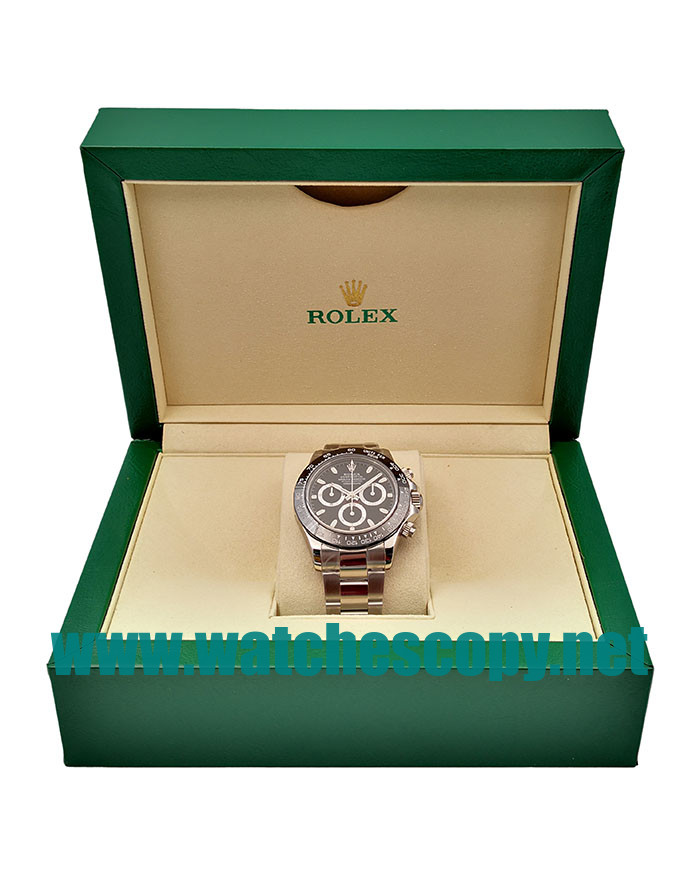 UK Perfect Replica Rolex Daytona Cosmograph 116500LN N Stainless Steel Black Dial Swiss 4130 Run 6@SEC