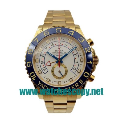 UK AAA Replica Rolex Yacht-Master II 116688 JF Yellow Gold White Dial Swiss 7750 Watches