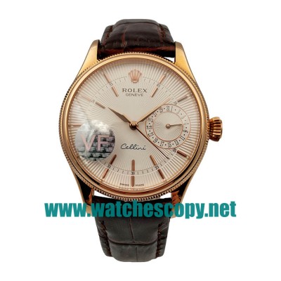 UK AAA Replica Rolex Cellini Date 50515 VF - 39 MM Rose Gold Cases For Sale