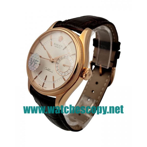 UK AAA Replica Rolex Cellini Date 50515 VF - 39 MM Rose Gold Cases For Sale