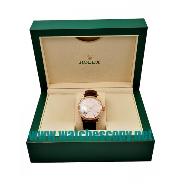 UK AAA Replica Rolex Cellini Date 50515 VF - 39 MM Rose Gold Cases For Sale