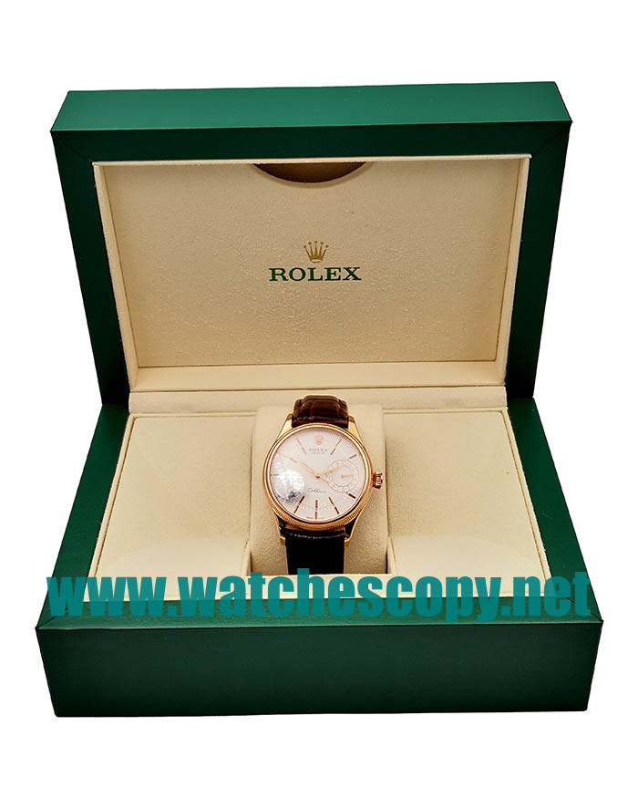 UK AAA Replica Rolex Cellini Date 50515 VF - 39 MM Rose Gold Cases For Sale