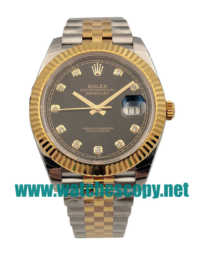 UK 41 MM Cheap Rolex Datejust II 116333 Fake Watches With Black Dials For Sale