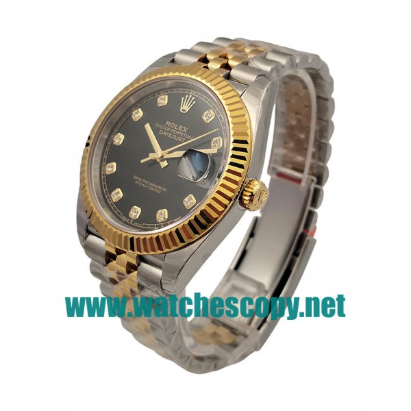 UK 41 MM Cheap Rolex Datejust II 116333 Fake Watches With Black Dials For Sale