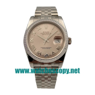 UK 36MM Cheap Rolex Datejust 116234 Fake Watches With Rhodium Dials For Sale