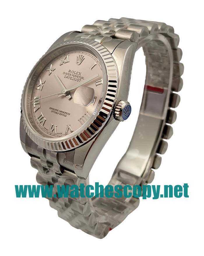 UK 36MM Cheap Rolex Datejust 116234 Fake Watches With Rhodium Dials For Sale