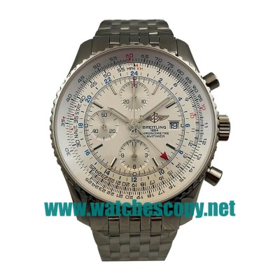 UK Best 1:1 Breitling Navitimer World A24322 Fake Watches With White Dials For Sale