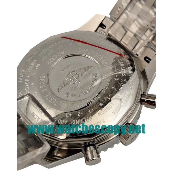 UK Best 1:1 Breitling Navitimer World A24322 Fake Watches With White Dials For Sale