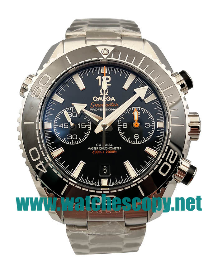 UK Swiss Replica Omega Seamaster Planet Ocean Watches With Black Dials For Sale