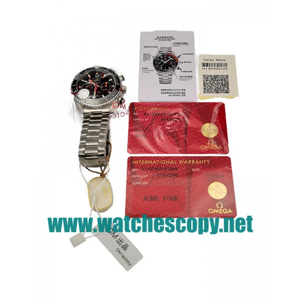 UK Swiss Replica Omega Seamaster Planet Ocean Watches With Black Dials For Sale