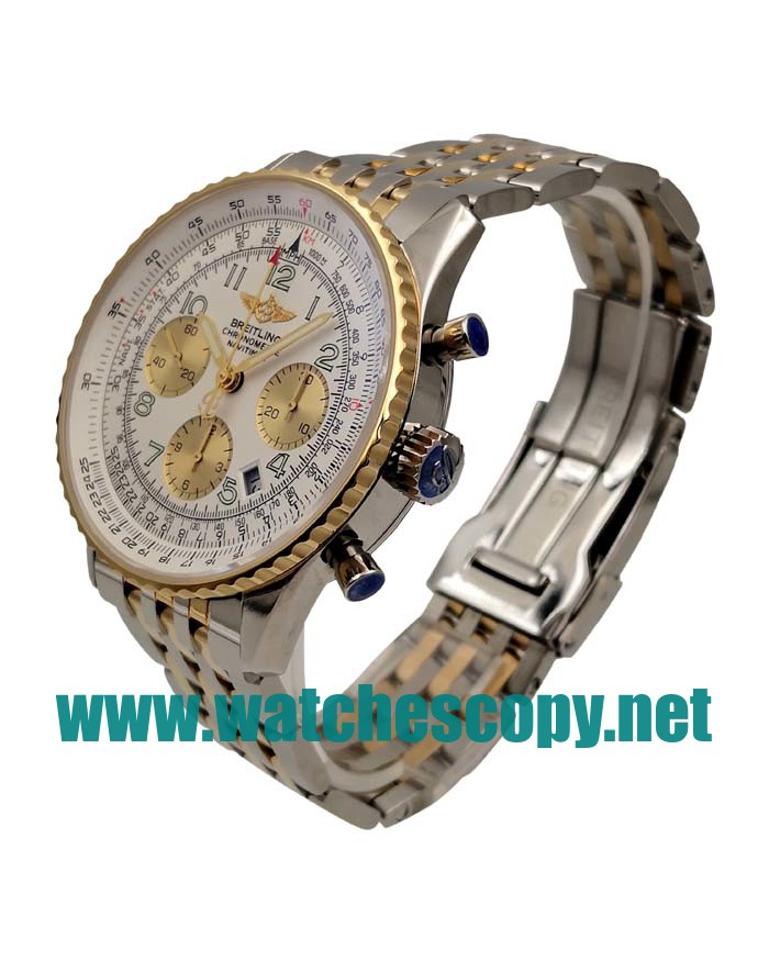 UK Best Quality Breitling Navitimer D23322 Fake Watches With White Dials For Men