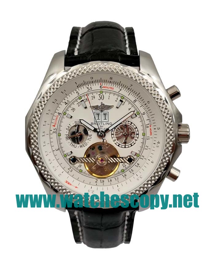 UK Cheap Breitling Bentley Mulliner Tourbillon Replica Watches With White Dials For Men