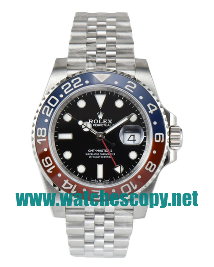 UK Top Quality Replica Rolex GMT-Master II 126710BLRO C Factory Stainless Steel Black Dial Swiss 3186 Watches