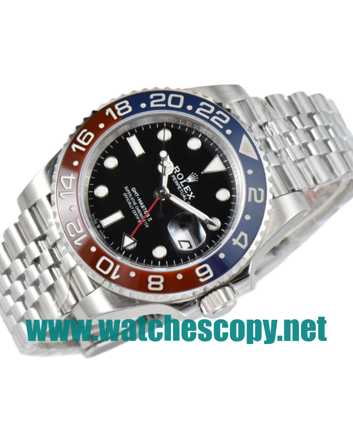 UK Top Quality Replica Rolex GMT-Master II 126710BLRO C Factory Stainless Steel Black Dial Swiss 3186 Watches