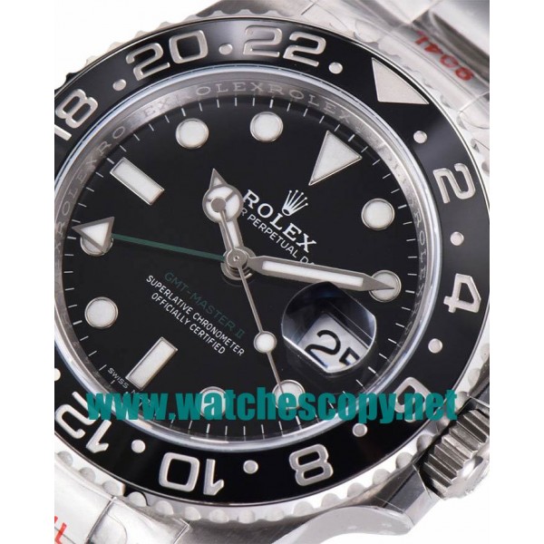 UK Perfect Replica Rolex GMT-Master II 116710LN C Factory Stainless Steel Black Dial Swiss 3186 Watches