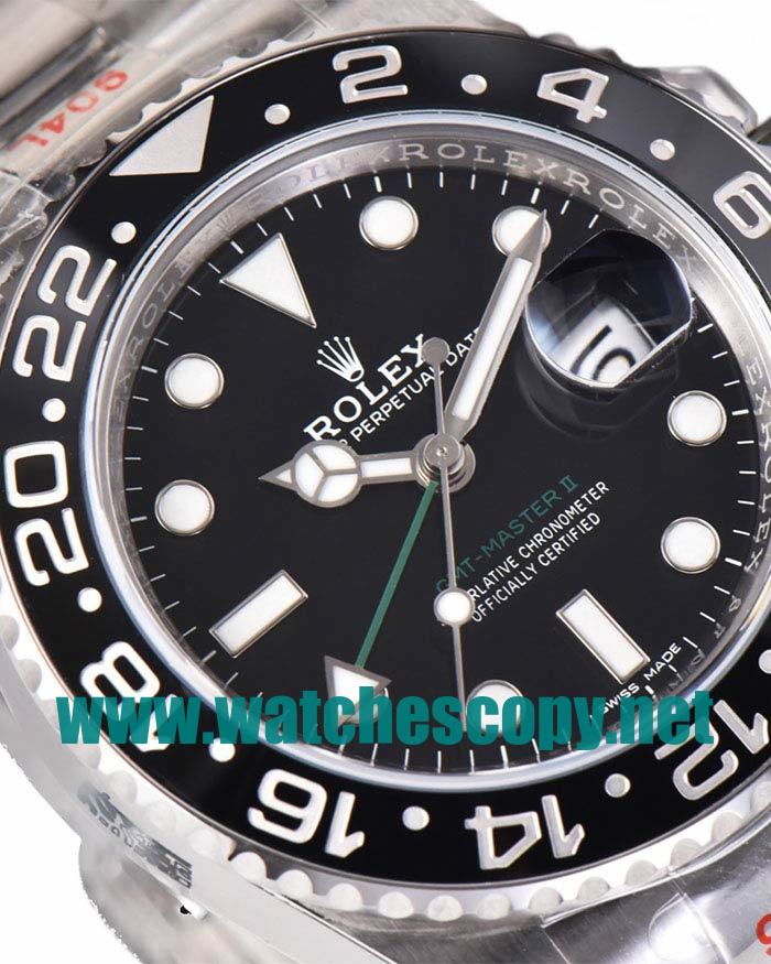 UK Perfect Replica Rolex GMT-Master II 116710LN C Factory Stainless Steel Black Dial Swiss 3186 Watches