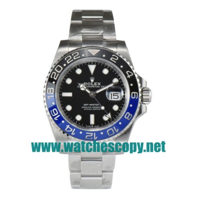 UK Swiss Movement Replica Rolex GMT-Master II 126710BLNR C Factory Stainless Steel Black Dial Swiss 3186 