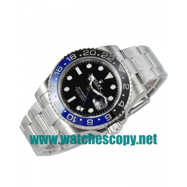 UK Swiss Movement Replica Rolex GMT-Master II 126710BLNR C Factory Stainless Steel Black Dial Swiss 3186 