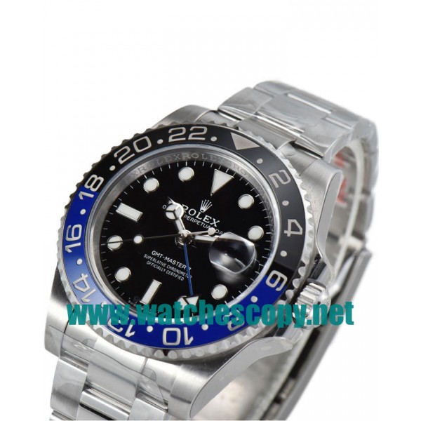 UK Swiss Movement Replica Rolex GMT-Master II 126710BLNR C Factory Stainless Steel Black Dial Swiss 3186 